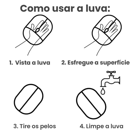 Luva para remoção de pelos
